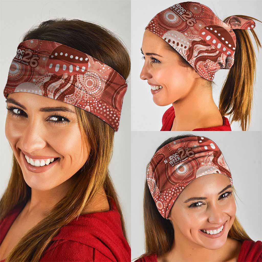 NAIDOC Deadly 50 Years Neck Gaiter Jellyfish Aboriginal Culture Inspired Red