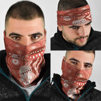 NAIDOC Deadly 50 Years Neck Gaiter Jellyfish Aboriginal Culture Inspired Red