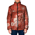NAIDOC Deadly 50 Years Padded Jacket Jellyfish Aboriginal Culture Inspired Red