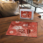 NAIDOC Deadly 50 Years Puzzle Jellyfish Aboriginal Culture Inspired Red