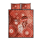 NAIDOC Deadly 50 Years Quilt Bed Set Jellyfish Aboriginal Culture Inspired Red