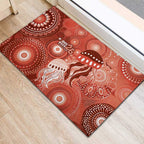 NAIDOC Deadly 50 Years Rubber Doormat Jellyfish Aboriginal Culture Inspired Red