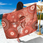 NAIDOC Deadly 50 Years Sarong Jellyfish Aboriginal Culture Inspired Red
