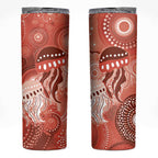 NAIDOC Deadly 50 Years Skinny Tumbler Jellyfish Aboriginal Culture Inspired Red
