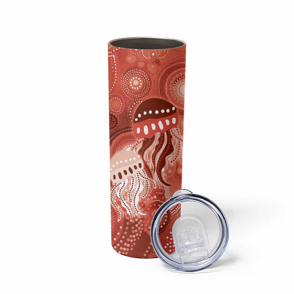 NAIDOC Deadly 50 Years Skinny Tumbler Jellyfish Aboriginal Culture Inspired Red