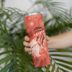 NAIDOC Deadly 50 Years Skinny Tumbler Jellyfish Aboriginal Culture Inspired Red