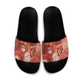 NAIDOC Deadly 50 Years Slide Sandals Jellyfish Aboriginal Culture Inspired Red