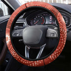 NAIDOC Deadly 50 Years Steering Wheel Cover Jellyfish Aboriginal Culture Inspired Red