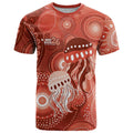 NAIDOC Deadly 50 Years T Shirt Jellyfish Aboriginal Culture Inspired Red