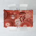 NAIDOC Deadly 50 Years Tablecloth Jellyfish Aboriginal Culture Inspired Red