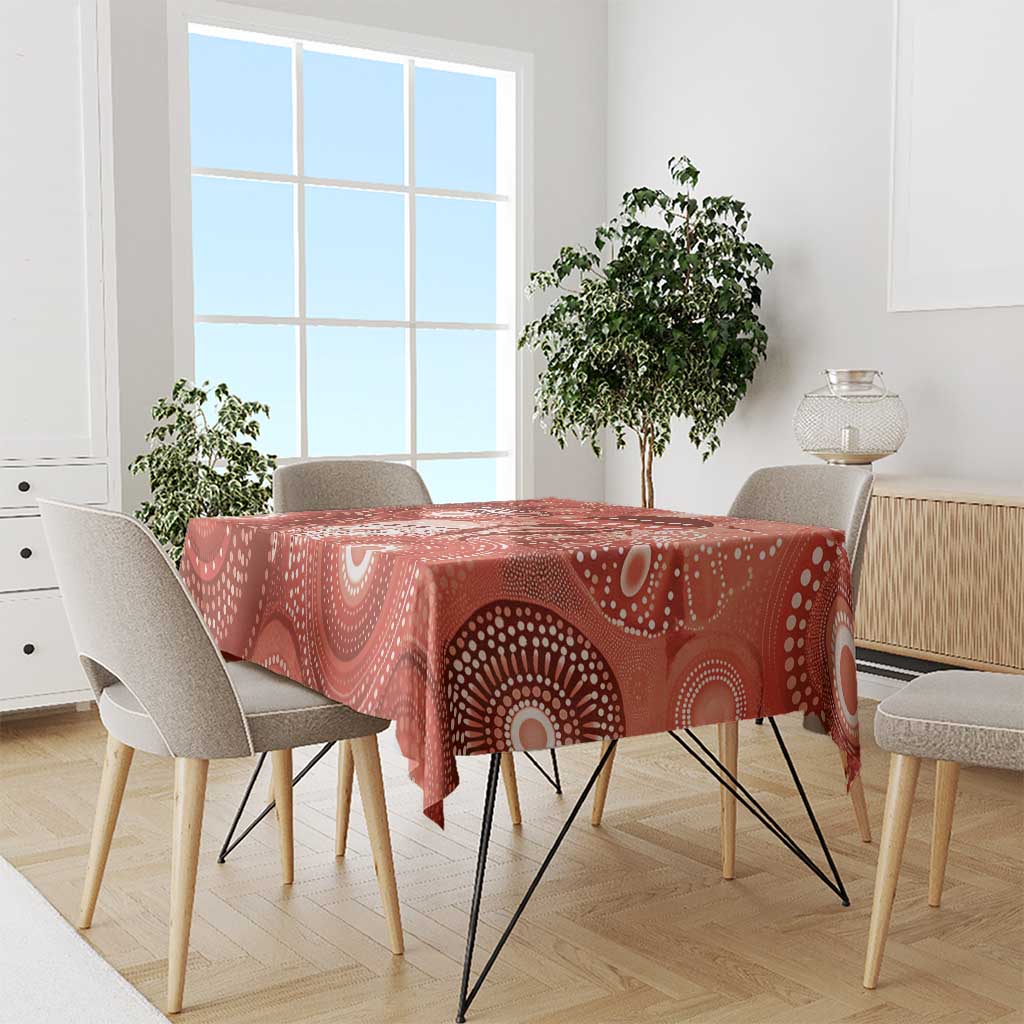 NAIDOC Deadly 50 Years Tablecloth Jellyfish Aboriginal Culture Inspired Red