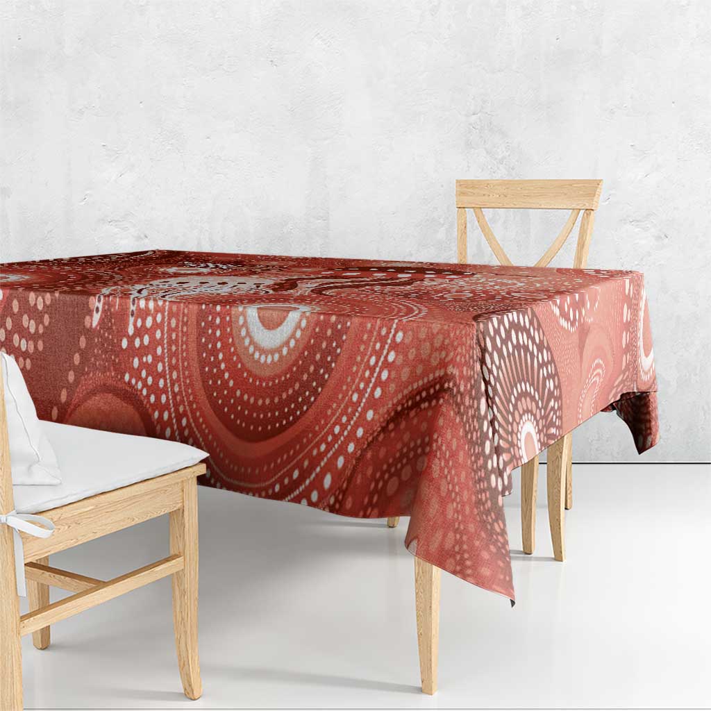 NAIDOC Deadly 50 Years Tablecloth Jellyfish Aboriginal Culture Inspired Red