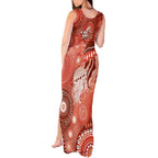 NAIDOC Deadly 50 Years Tank Maxi Dress Jellyfish Aboriginal Culture Inspired Red