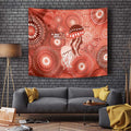 NAIDOC Deadly 50 Years Tapestry Jellyfish Aboriginal Culture Inspired Red
