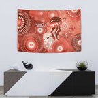 NAIDOC Deadly 50 Years Tapestry Jellyfish Aboriginal Culture Inspired Red