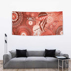 NAIDOC Deadly 50 Years Tapestry Jellyfish Aboriginal Culture Inspired Red