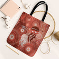 NAIDOC Deadly 50 Years Tote Bag Jellyfish Aboriginal Culture Inspired Red