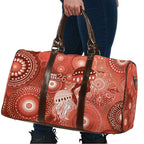 NAIDOC Deadly 50 Years Travel Bag Jellyfish Aboriginal Culture Inspired Red