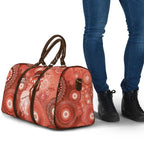 NAIDOC Deadly 50 Years Travel Bag Jellyfish Aboriginal Culture Inspired Red