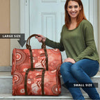 NAIDOC Deadly 50 Years Travel Bag Jellyfish Aboriginal Culture Inspired Red