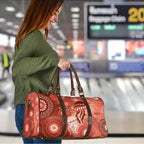 NAIDOC Deadly 50 Years Travel Bag Jellyfish Aboriginal Culture Inspired Red