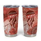 NAIDOC Deadly 50 Years Tumbler Cup Jellyfish Aboriginal Culture Inspired Red