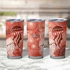 NAIDOC Deadly 50 Years Tumbler Cup Jellyfish Aboriginal Culture Inspired Red