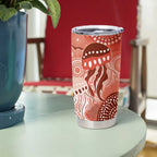 NAIDOC Deadly 50 Years Tumbler Cup Jellyfish Aboriginal Culture Inspired Red