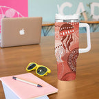 NAIDOC Deadly 50 Years Tumbler With Handle Jellyfish Aboriginal Culture Inspired Red