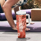NAIDOC Deadly 50 Years Tumbler With Handle Jellyfish Aboriginal Culture Inspired Red