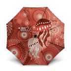NAIDOC Deadly 50 Years Umbrella Jellyfish Aboriginal Culture Inspired Red