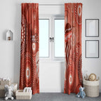 NAIDOC Deadly 50 Years Window Curtain Jellyfish Aboriginal Culture Inspired Red