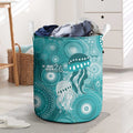 NAIDOC Deadly 50 Years Laundry Basket Jellyfish Aboriginal Culture Inspired Turquoise