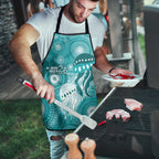 NAIDOC Deadly 50 Years Apron Jellyfish Aboriginal Culture Inspired Turquoise