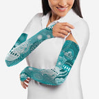 NAIDOC Deadly 50 Years Arm Sleeves Jellyfish Aboriginal Culture Inspired Turquoise