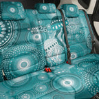 NAIDOC Deadly 50 Years Back Car Seat Cover Jellyfish Aboriginal Culture Inspired Turquoise