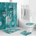 NAIDOC Deadly 50 Years Bathroom Set Jellyfish Aboriginal Culture Inspired Turquoise