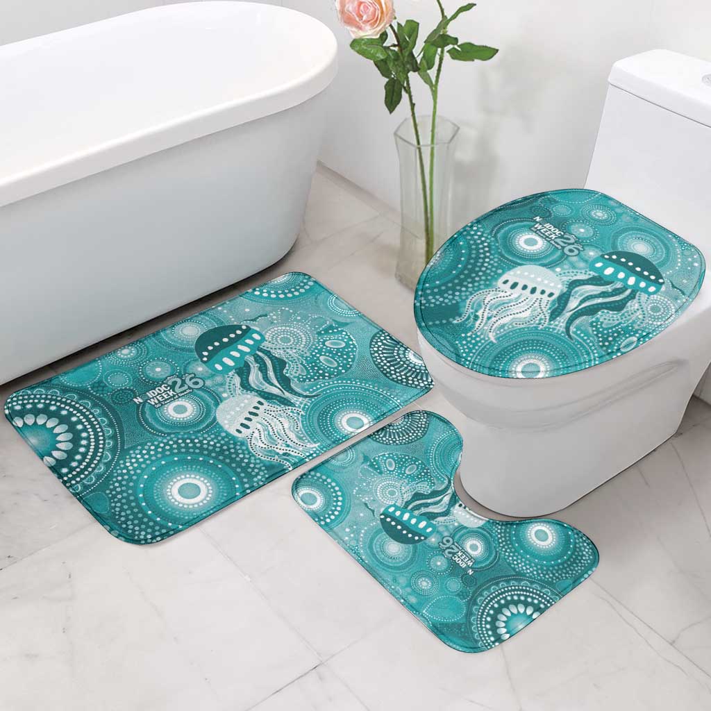 NAIDOC Deadly 50 Years Bathroom Set Jellyfish Aboriginal Culture Inspired Turquoise