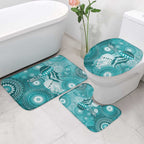 NAIDOC Deadly 50 Years Bathroom Set Jellyfish Aboriginal Culture Inspired Turquoise