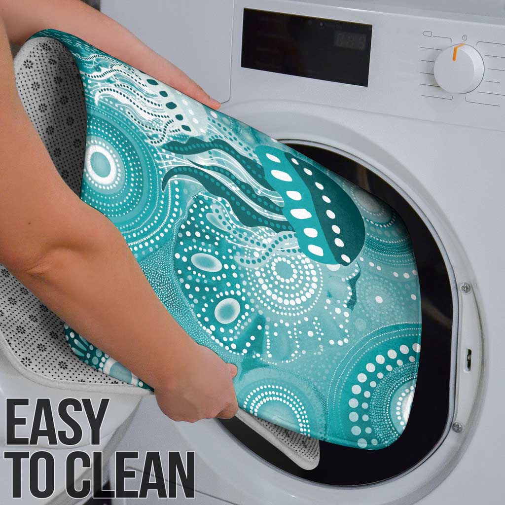 NAIDOC Deadly 50 Years Bathroom Set Jellyfish Aboriginal Culture Inspired Turquoise