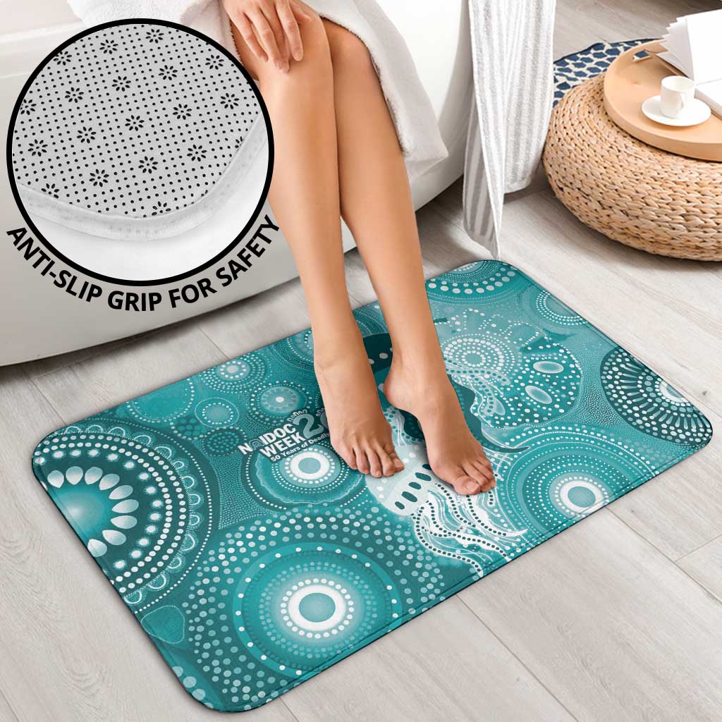 NAIDOC Deadly 50 Years Bathroom Set Jellyfish Aboriginal Culture Inspired Turquoise