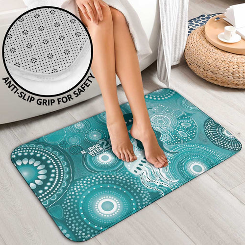 NAIDOC Deadly 50 Years Bathroom Set Jellyfish Aboriginal Culture Inspired Turquoise