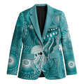 NAIDOC Deadly 50 Years Blazer Jellyfish Aboriginal Culture Inspired Turquoise