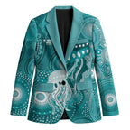 NAIDOC Deadly 50 Years Blazer Jellyfish Aboriginal Culture Inspired Turquoise