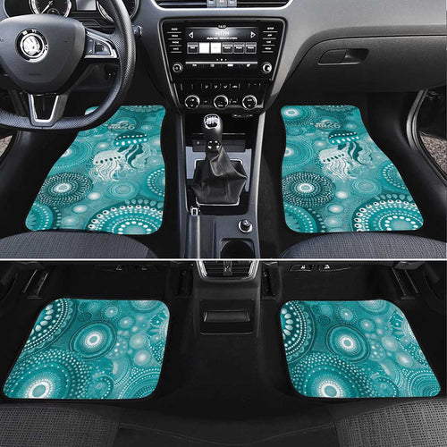 NAIDOC Deadly 50 Years Car Mats Jellyfish Aboriginal Culture Inspired Turquoise