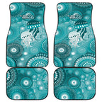 NAIDOC Deadly 50 Years Car Mats Jellyfish Aboriginal Culture Inspired Turquoise