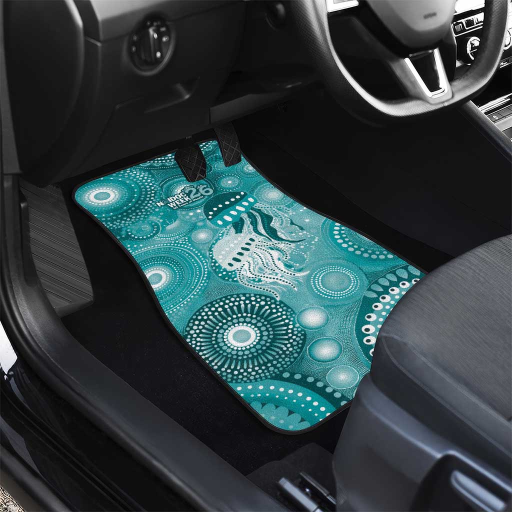 NAIDOC Deadly 50 Years Car Mats Jellyfish Aboriginal Culture Inspired Turquoise