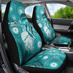 NAIDOC Deadly 50 Years Car Seat Cover Jellyfish Aboriginal Culture Inspired Turquoise
