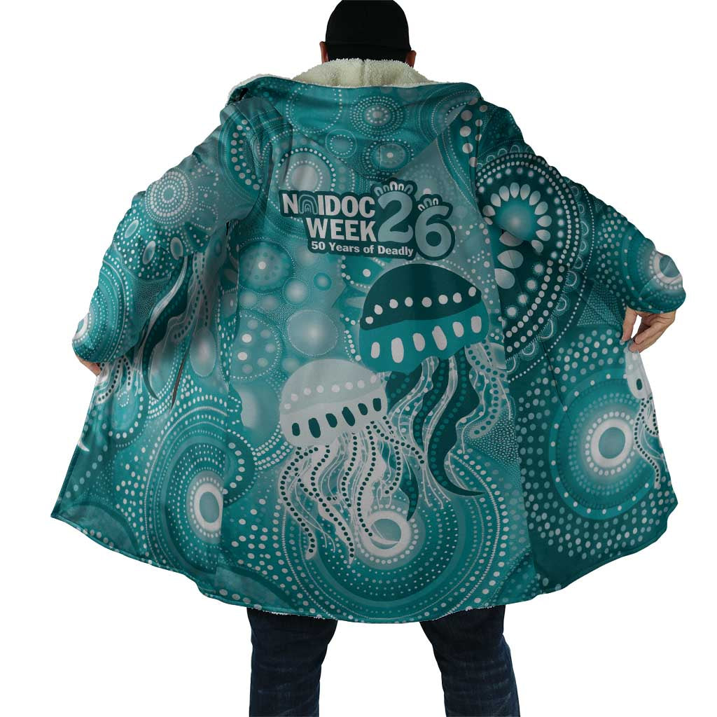 NAIDOC Deadly 50 Years Cloak Jellyfish Aboriginal Culture Inspired Turquoise