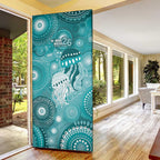 NAIDOC Deadly 50 Years Door Cover Jellyfish Aboriginal Culture Inspired Turquoise